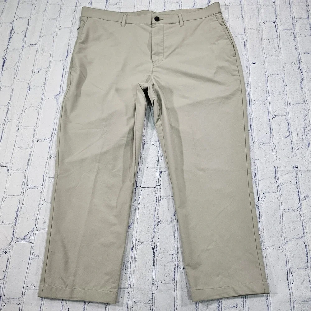 Banana Republic Chino Pants Mens 38x25 Khaki Performance Stretch Casual Trousers
